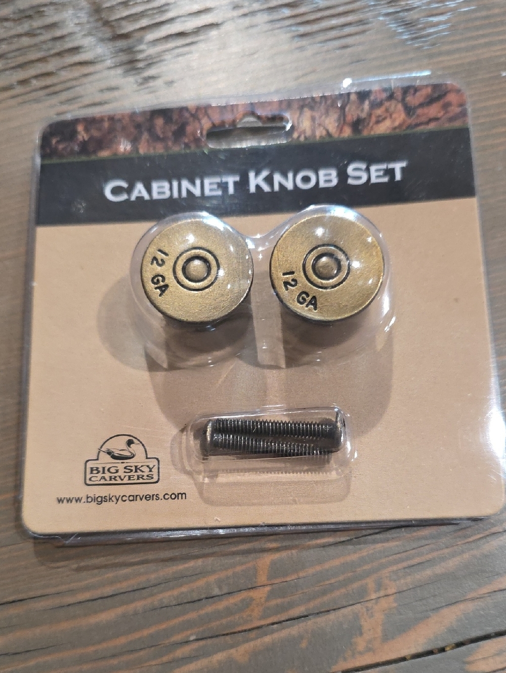 Big Sky Carvers Brass 12 GA Cabinet Knob Set - Antique Gold